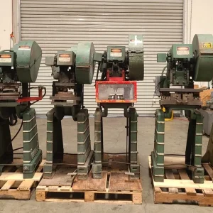 Lot of 6 ROUSSELLE 5 Ton & 10 Ton OBI Punch Press 1 Phase Machines Model 1A & 0F